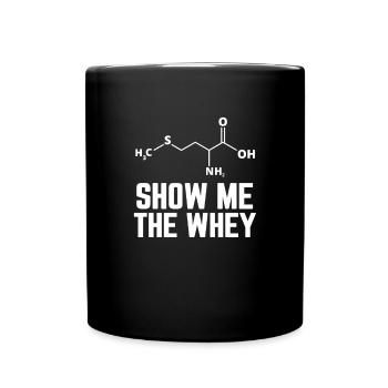 Afficher la poudre de protéine de lactosérum - Mug uni - noir - Devant