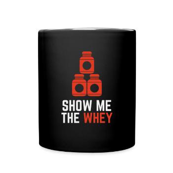 Afficher la poudre de protéine de lactosérum - Mug uni - noir - Devant