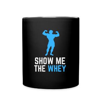 Afficher la poudre de protéine de lactosérum - Mug uni - noir - Devant