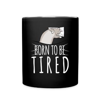 Sleeping Sleep Cat Cat Sleep Shirt - Full Colour Mug - black - Front