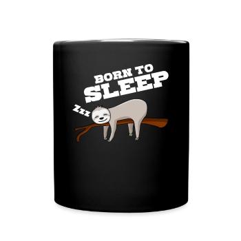 Sleeping Sloth Sleep Sleep Shirt - Full Colour Mug - black - Front