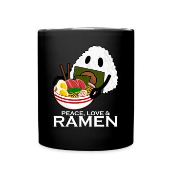 Ramen Nudeln und Reis Nudelsuppe - Tasse einfarbig - Schwarz - Vorne