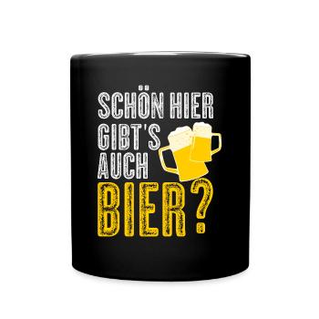Bier Party Saufen Mallorca Alkohol - Tasse einfarbig - Schwarz - Vorne