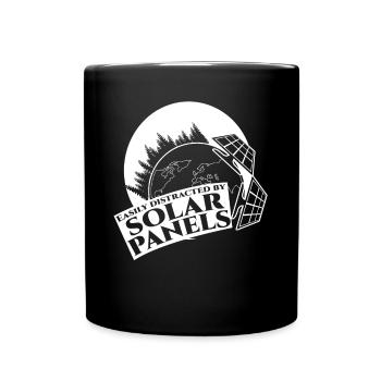 Solarzellen Sonnenenergie Photovoltaik - Tasse einfarbig - Schwarz - Vorne