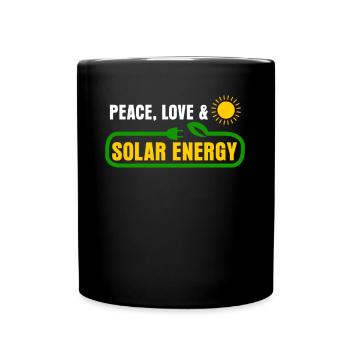 Solarzelle Erneuerbare Energie - Tasse einfarbig - Schwarz - Vorne