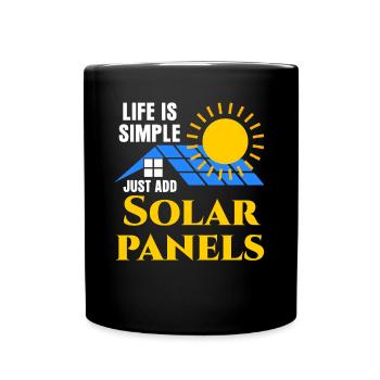 Renewable Energy Solar Cell - Full Colour Mug - black - Front