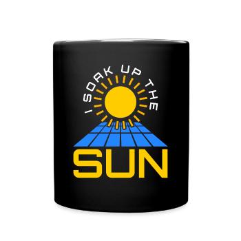 Erneuerbare Energie Sonne Solarzelle - Tasse einfarbig - Schwarz - Vorne