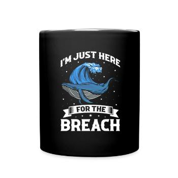 Orca Beobachtung für Buckelwale und Meerwale - Tasse einfarbig - Schwarz - Vorne