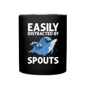 Blauwal für Beluga-Wal und Meeressäuger - Tasse einfarbig - Schwarz - Vorne
