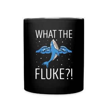 Wal-Design für Wale und Blauwale oder Belugawale - Tasse einfarbig - Schwarz - Vorne