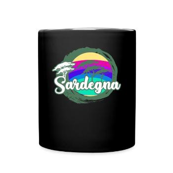 Sardinien Retro Sardegna Sardinia - Full Colour Mug - black - Front