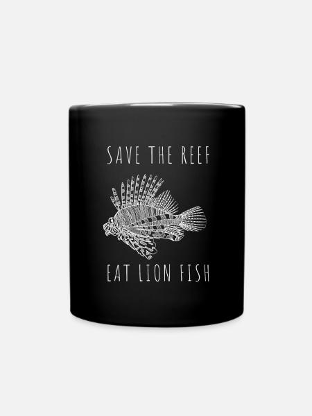 Lionfish Save The Reef Eat Lionfish Spearfishing - Tasse einfarbig - Schwarz