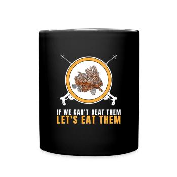 Lionfish Save The Reef Eat Lionfish Spearfishing - Tasse einfarbig - Schwarz - Vorne