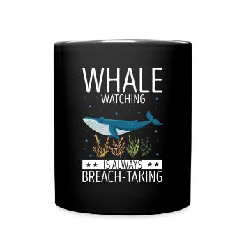 Beluga Whale Design für Meeressäuger und Orca - Tasse einfarbig - Schwarz - Vorne