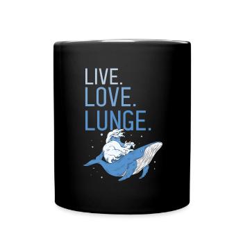 Blauwal für Beluga-Wal und Meeressäuger - Tasse einfarbig - Schwarz - Vorne