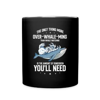 Blauwal für Beluga-Wal und Meeressäuger - Tasse einfarbig - Schwarz - Vorne