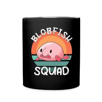 Costume de Blobfish - Visage de poisson Blob laid - - Mug uni - noir - Devant