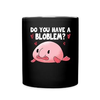 Costume de Blobfish - Visage de poisson Blob laid - - Mug uni - noir - Devant