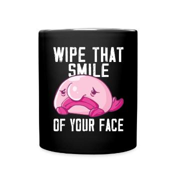 Costume de Blobfish - Visage de poisson Blob laid - - Mug uni - noir - Devant