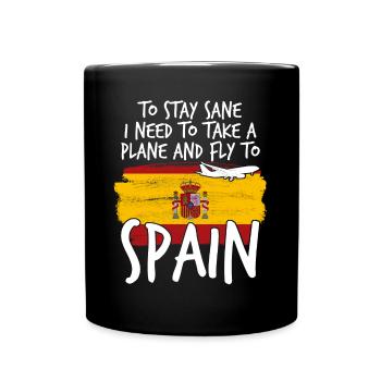 Holidays in Spain - Full Colour Mug - black - Front