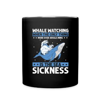 Blauwal für Beluga-Wal und Meeressäuger - Tasse einfarbig - Schwarz - Vorne