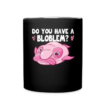 Costume de Blobfish - Visage de poisson Blob laid - - Mug uni - noir - Devant