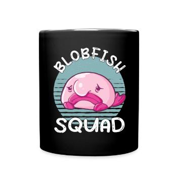 Costume de Blobfish - Visage de poisson Blob laid - - Mug uni - noir - Devant