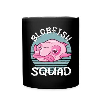 Costume de Blobfish - Visage de poisson Blob laid - - Mug uni - noir - Devant