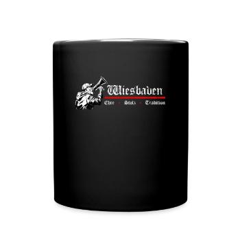 Wiesbaden Ehre Stolz Tradition - Tasse einfarbig - Schwarz - Vorne