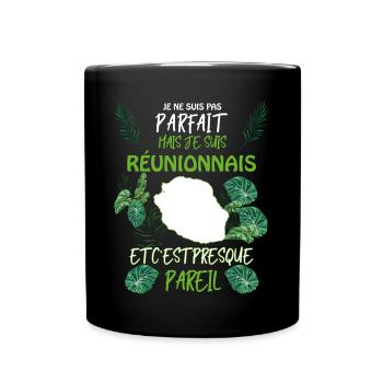Réunionnais Parfait Humour Homme île De La Réunion - Mug uni - noir - Devant