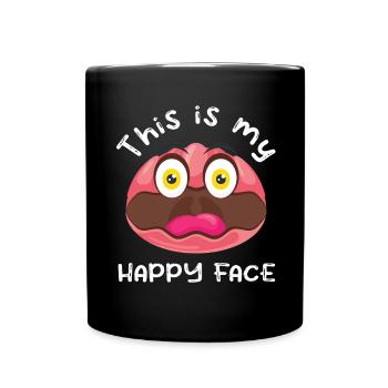 Costume de Blobfish - Visage de poisson Blob laid - - Mug uni - noir - Devant