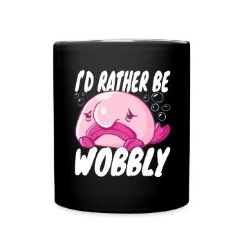 Costume de Blobfish - Visage de poisson Blob laid - - Mug uni - noir - Devant