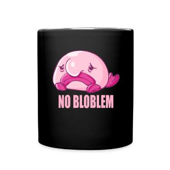 Blobfish Kostüm - Hässliches Blob Fischgesicht - - Tasse einfarbig - Schwarz - Vorne