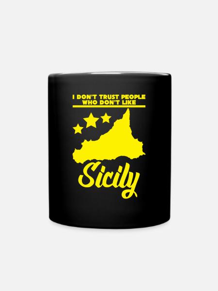 Sicile - Mug uni - noir