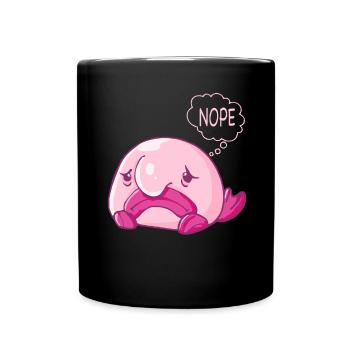Costume de Blobfish - Visage de poisson Blob laid - - Mug uni - noir - Devant
