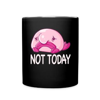 Costume de Blobfish - Visage de poisson Blob laid - - Mug uni - noir - Devant