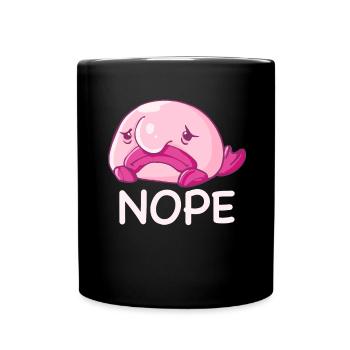 Costume de Blobfish - Visage de poisson Blob laid - - Mug uni - noir - Devant