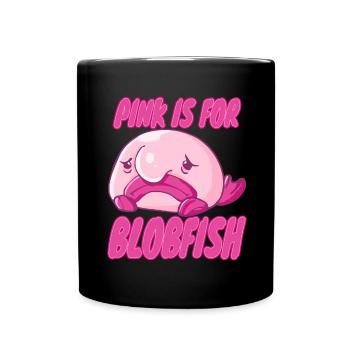 Costume de Blobfish - Visage de poisson Blob laid - - Mug uni - noir - Devant