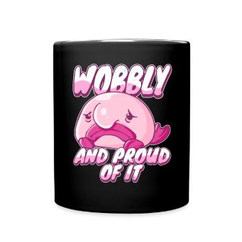 Costume de Blobfish - Visage de poisson Blob laid - - Mug uni - noir - Devant