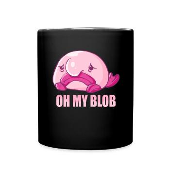 Costume de Blobfish - Visage de poisson Blob laid - - Mug uni - noir - Devant