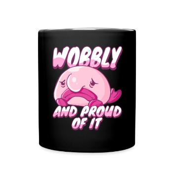 Costume de Blobfish - Visage de poisson Blob laid - - Mug uni - noir - Devant