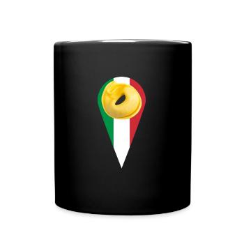 Italian Penne Pasta Tortellini - Tasse einfarbig - Schwarz - Vorne