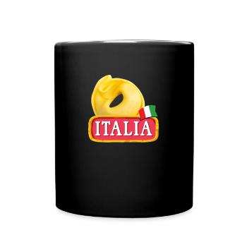Italian Penne Pasta Tortellini - Tasse einfarbig - Schwarz - Vorne