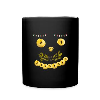 Italian Penne Pasta Tortellini - Tasse einfarbig - Schwarz - Vorne