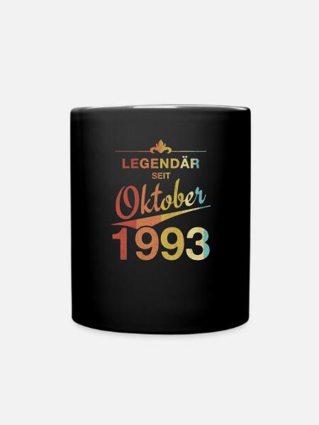 30. Geburtstag Legendär Oktober 1993 Jahrgang 93 - Tasse einfarbig - Schwarz