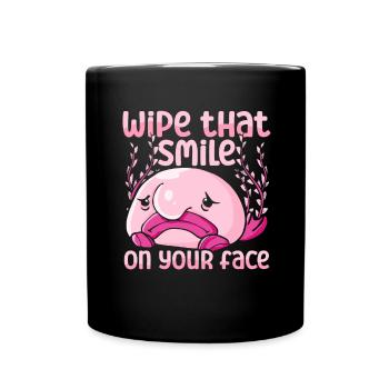 Costume de Blobfish - Visage de poisson Blob laid - - Mug uni - noir - Devant