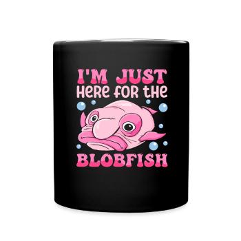 Costume de Blobfish - Visage de poisson Blob laid - - Mug uni - noir - Devant