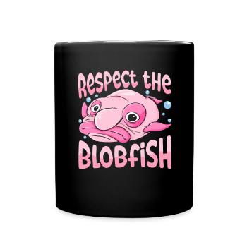 Costume de Blobfish - Visage de poisson Blob laid - - Mug uni - noir - Devant