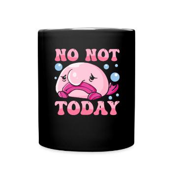 Costume de Blobfish - Visage de poisson Blob laid - - Mug uni - noir - Devant
