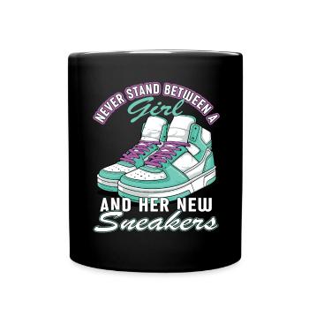 « Vous pouvez faire le contact de la chaussure » Drôle - Mug uni - noir - Devant